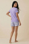 Zivame Beach Paradise Buttersoft Knit Poly Sleep Short Set - Blanc De — thumbnail 2